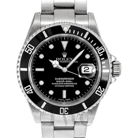 rolex all black submariner|rolex submariner date 16610.